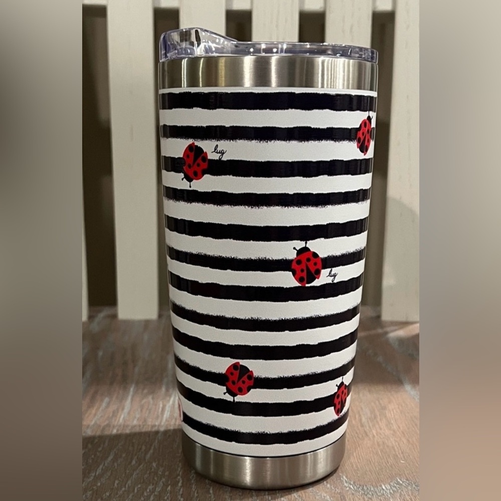 Lug Striped Ladybug Tumbler. NEW